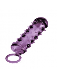 Закрытая фиолетовая насадка с пупырышками SAMURAI PENIS SLEEVE PURPLE - 14,5 см. - NMC - в Серпухове купить с доставкой