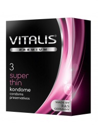 Ультратонкие презервативы VITALIS PREMIUM super thin - 3 шт. - Vitalis - купить с доставкой в Серпухове