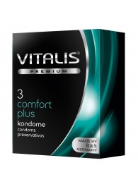 Контурные презервативы VITALIS PREMIUM comfort plus - 3 шт. - Vitalis - купить с доставкой в Серпухове