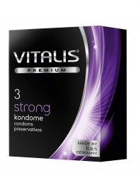Презервативы с утолщенной стенкой VITALIS PREMIUM strong - 3 шт. - Vitalis - купить с доставкой в Серпухове
