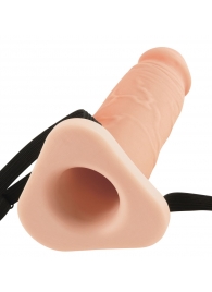 Телесный реалистичный фаллоимитатор с полостью Silicone Hollow Extension - 20 см. - Pipedream - купить с доставкой в Серпухове