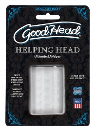 Прозрачный мастурбатор HELPING HEAD - Doc Johnson - в Серпухове купить с доставкой