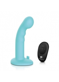 Голубая изогнутая насадка 6in Remote Control Ripple P-Spot G-Spot на черных трусиках - 16 см. - Pegasus - купить с доставкой в Серпухове