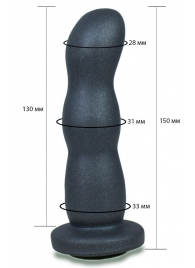Черная анальная рельефная насадка-фаллоимитатор - 15 см. - LOVETOY (А-Полимер) - купить с доставкой в Серпухове