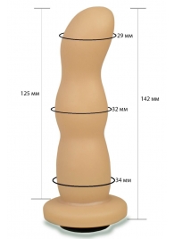 Телесная рельефная насадка Harness - 14,2 см. - LOVETOY (А-Полимер) - купить с доставкой в Серпухове