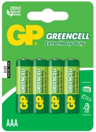 Батарейки солевые GP GreenCell AAA/R03G - 4 шт. - Элементы питания - купить с доставкой в Серпухове