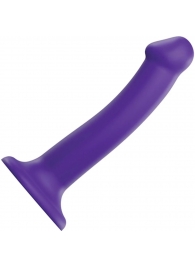 Фиолетовый фаллоимитатор-насадка Strap-On-Me Dildo Dual Density size M - 18 см. - Strap-on-me - купить с доставкой в Серпухове