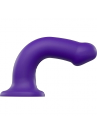 Фиолетовый фаллоимитатор-насадка Strap-On-Me Dildo Dual Density size L - 19 см. - Strap-on-me - купить с доставкой в Серпухове