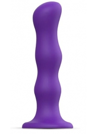 Фиолетовая насадка Strap-On-Me Dildo Geisha Balls size M - Strap-on-me - купить с доставкой в Серпухове