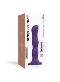 Фиолетовая насадка Strap-On-Me Dildo Geisha Balls size XL - Strap-on-me - купить с доставкой в Серпухове