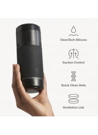 Черный мастурбатор с контролем всасывания Arcwave Pow Stroker - Arcwave - в Серпухове купить с доставкой