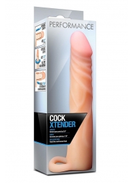 Телесная насадка на пенис Cock Xtender - 17,7 см. - Blush Novelties - в Серпухове купить с доставкой