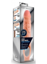 Телесная насадка на пенис 9 Inch Cock Sheath Extender - 22,2 см. - Blush Novelties - в Серпухове купить с доставкой