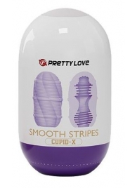 Сиреневый мастурбатор-яйцо Smooth Stripes - Baile - в Серпухове купить с доставкой