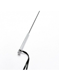 Черный кожаный стек с гладкой ручкой - 55 см. - Crazy Handmade - купить с доставкой в Серпухове