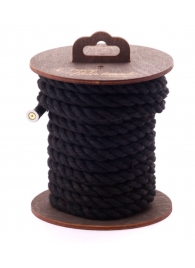 Черная хлопковая веревка для бондажа на катушке - 5 м. - Crazy Handmade - купить с доставкой в Серпухове