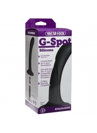 Черная изогнутая насадка Vac-U-Lock G-Spot - 16,5 см. - Doc Johnson - купить с доставкой в Серпухове