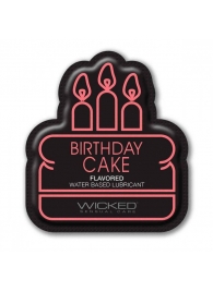 Лубрикант на водной основе со вкусом торта с кремом Wicked Aqua Birthday cake - 3 мл. - Wicked - купить с доставкой в Серпухове