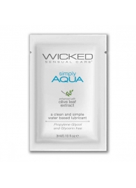 Легкий лубрикант на водной основе Wicked Simply AQUA - 3 мл. - Wicked - купить с доставкой в Серпухове