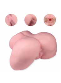 Реалистичный мастурбатор-полуторс с 2 рабочими отверстиями - S-HANDE - в Серпухове купить с доставкой