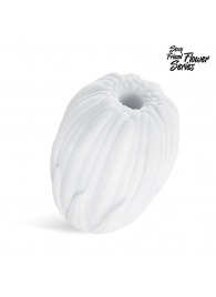 Белый нереалистичный мастурбатор в форме бутона цветка Daisy - 1137 - в Серпухове купить с доставкой