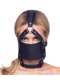 Черный намордник с кляпом-шаром Head Harness With A Gag - Orion - купить с доставкой в Серпухове