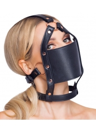 Черный намордник с кляпом-шаром Head Harness With A Gag - Orion - купить с доставкой в Серпухове