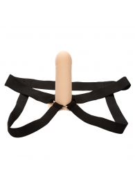 Телесный фаллопротез из силикона Extension with Harness - 15,75 см. - California Exotic Novelties - купить с доставкой в Серпухове