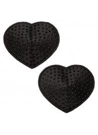 Черные пэстисы в форме сердечек Heart Pasties - California Exotic Novelties - купить с доставкой в Серпухове