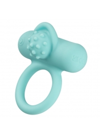 Аквамариновое эрекционное виброкольцо Silicone Rechargeable Nubby Lover’s Delight - California Exotic Novelties - в Серпухове купить с доставкой