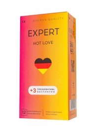 Презервативы EXPERT Hot Love с разогревающим эффектом - 12 шт.(+3 в подарок) - Expert - купить с доставкой в Серпухове