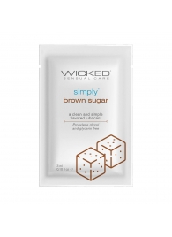 Саше лубриканта на водной основе Simply Aqua Brown Sugar с ароматом коричневого сахара - 3 мл. - Wicked - купить с доставкой в Серпухове