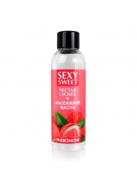 Массажное масло Sexy Sweet Nectar Lychee с феромонами и ароматом личи - 75 мл. - Биоритм - купить с доставкой в Серпухове