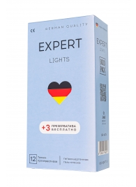 Ультратонкие презервативы EXPERT Lights - 12 шт.(+3 в подарок) - Expert - купить с доставкой в Серпухове