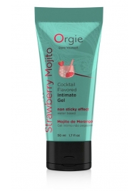 Съедобный интимный гель Orgie Lube Tube Cocktail Strawberry Mojito - 50 мл. - ORGIE - купить с доставкой в Серпухове