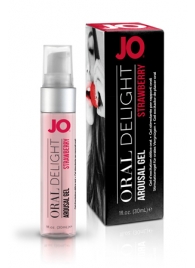 Клубничный лубрикант для оральных ласк Oral Delight Strawberry Sensation - 30 мл. - System JO - купить с доставкой в Серпухове