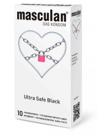 Ультрапрочные презервативы Masculan Ultra Safe Black - 10 шт. - Masculan - купить с доставкой в Серпухове