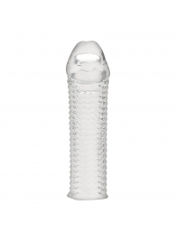 Текстурированная насадка на пенис Clear Textured Penis Enhancing Sleeve Extension - 16,5 см. - BlueLine - в Серпухове купить с доставкой