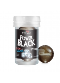 Интимный гель Power Black Hot Ball с охлаждающе-разогревающим эффектом (2 шарика по 3 гр.) - HotFlowers - купить с доставкой в Серпухове