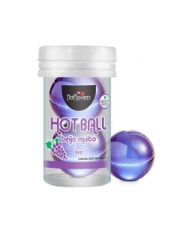 Лубрикант на масляной основе Hot Ball Beija Muito с ароматом винограда (2 шарика по 3 гр.) - HotFlowers - купить с доставкой в Серпухове