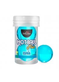 Лубрикант на масляной основе Hot Ball Plus с охлаждающим эффектом (2 шарика по 3 гр.) - HotFlowers - купить с доставкой в Серпухове