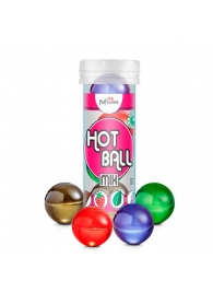 Ароматизированный лубрикант Hot Ball Mix на масляной основе (4 шарика по 3 гр.) - HotFlowers - купить с доставкой в Серпухове