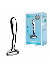 Стальной стимулятор простаты Stainless Steel Prostate Plug - 11,5 см. - b-Vibe - в Серпухове купить с доставкой