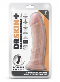 Телесный фаллоимитатор 8-Inch Thick Posable Dildo - 20,3 см. - Blush Novelties