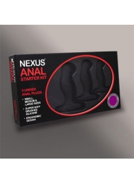 Набор из 3 массажеров простаты чёрного цвета NEXUS ANAL STARTER KIT - Nexus Range - в Серпухове купить с доставкой