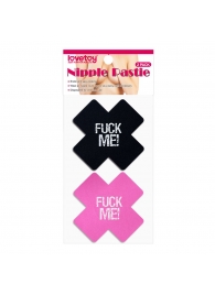 Набор из 2 пар пэстисов Cross Pattern Nipple Pasties - Lovetoy - купить с доставкой в Серпухове