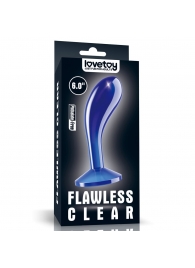 Синяя анальная втулка Flawless Clear Prostate Plug 6.0 - 15 см. - Lovetoy - в Серпухове купить с доставкой