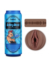 Коричневый мастурбатор-вагина Pleasure Brew Masturbator-Sultry Stout в банке - Lovetoy - в Серпухове купить с доставкой