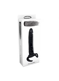 Чёрная насадка-фаллос для двойного проникновения INFLATABLE DILDO SLIM DONG  - 13,5 см. - Toyz4lovers - в Серпухове купить с доставкой