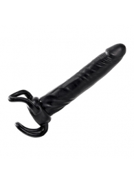 Чёрная насадка-фаллос для двойного проникновения INFLATABLE DILDO SLIM DONG  - 13,5 см. - Toyz4lovers - в Серпухове купить с доставкой